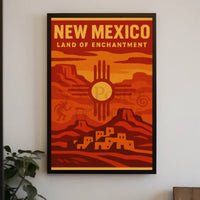 Land of Enchantment New Mexico Travel Poster PosterGoat