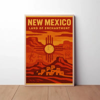 Land of Enchantment New Mexico Travel Poster PosterGoat