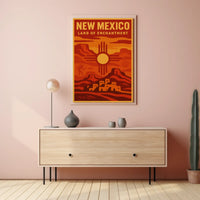 Land of Enchantment New Mexico Travel Poster PosterGoat