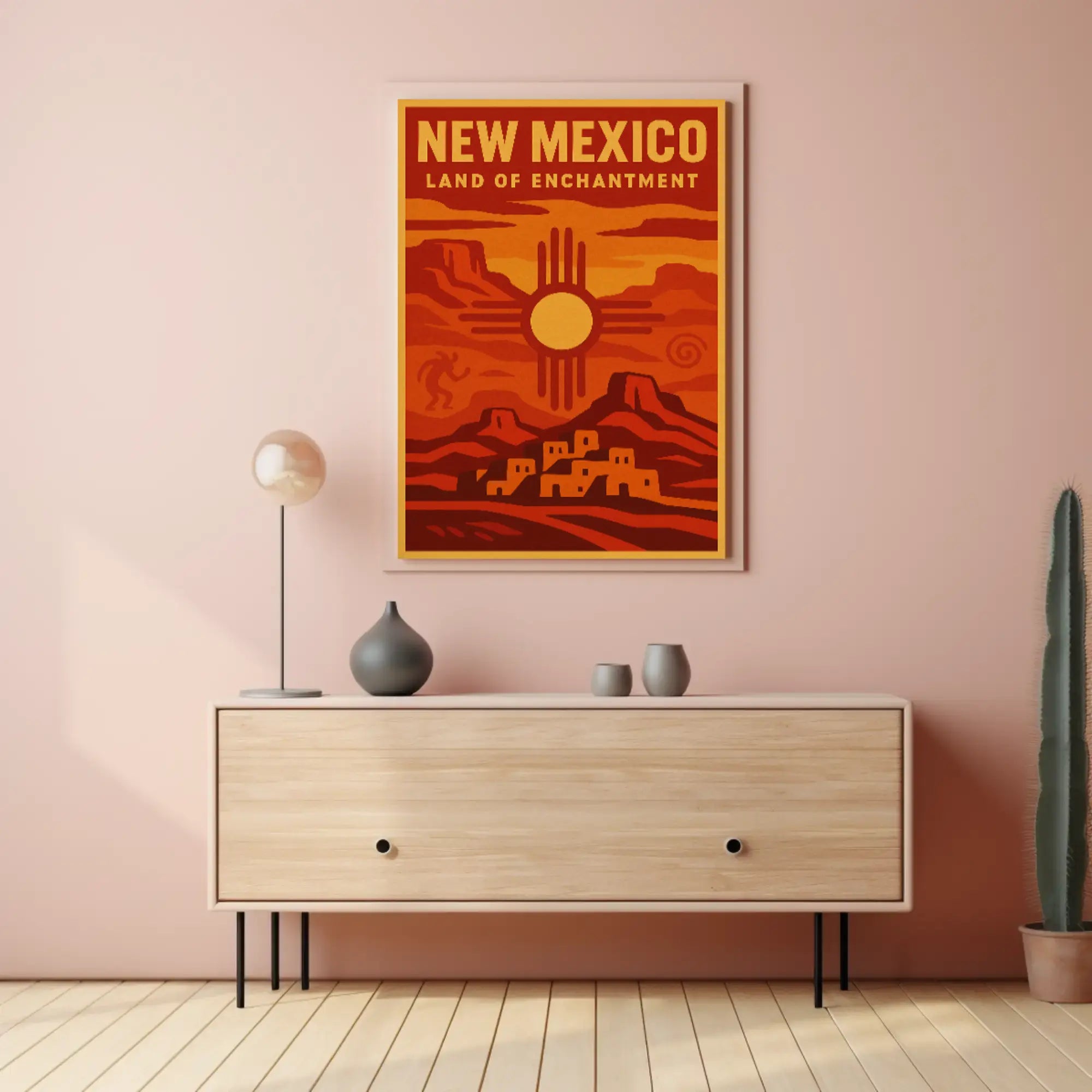 Land of Enchantment New Mexico Travel Poster PosterGoat