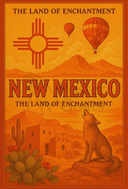 Land of Enchantment Vintage Travel Poster PosterGoat