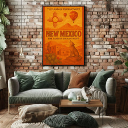 Land of Enchantment Vintage Travel Poster PosterGoat