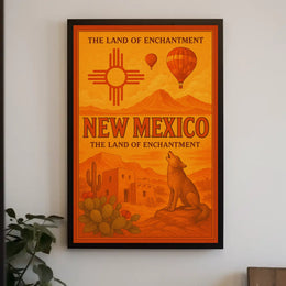 Land of Enchantment Vintage Travel Poster PosterGoat