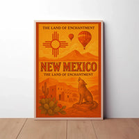 Land of Enchantment Vintage Travel Poster PosterGoat