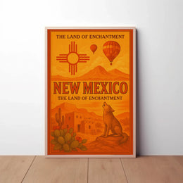 Land of Enchantment Vintage Travel Poster PosterGoat