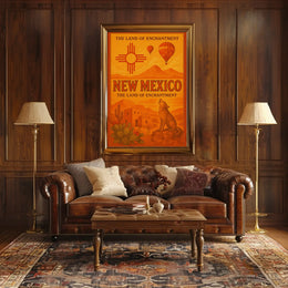 Land of Enchantment Vintage Travel Poster PosterGoat
