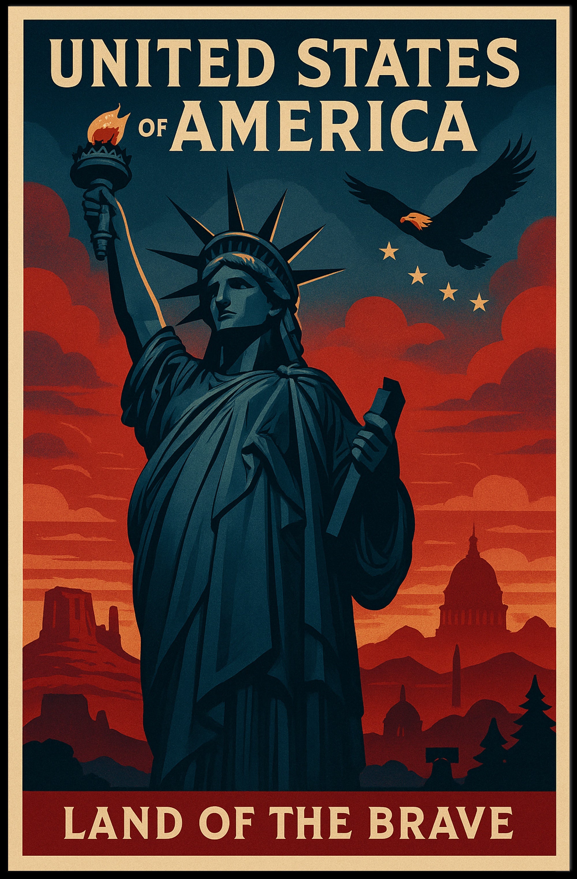 Land of the Brave Poster PosterGoat