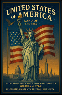 Land of the Free Poster PosterGoat
