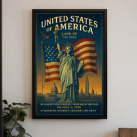 Land of the Free Poster PosterGoat