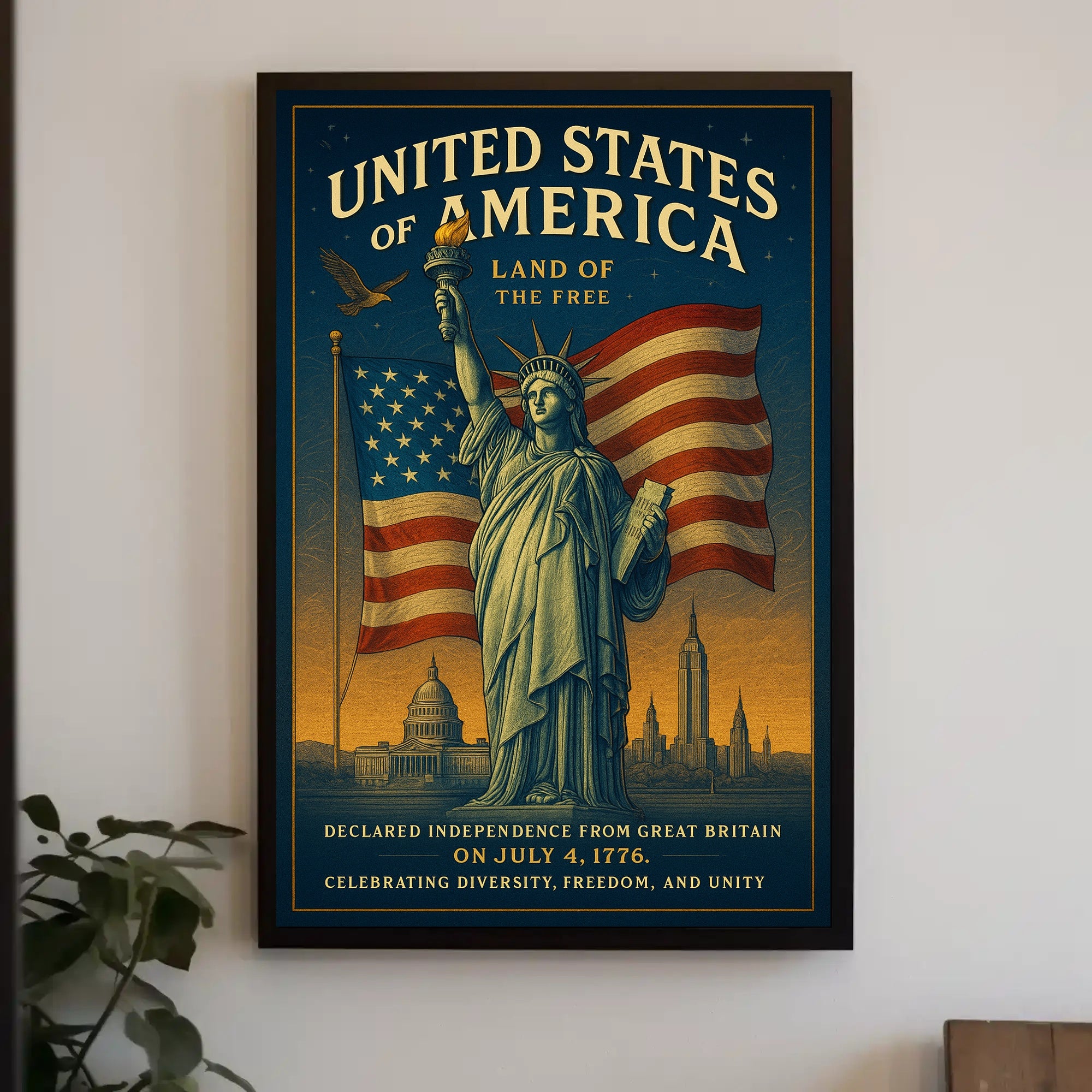 Land of the Free Poster PosterGoat