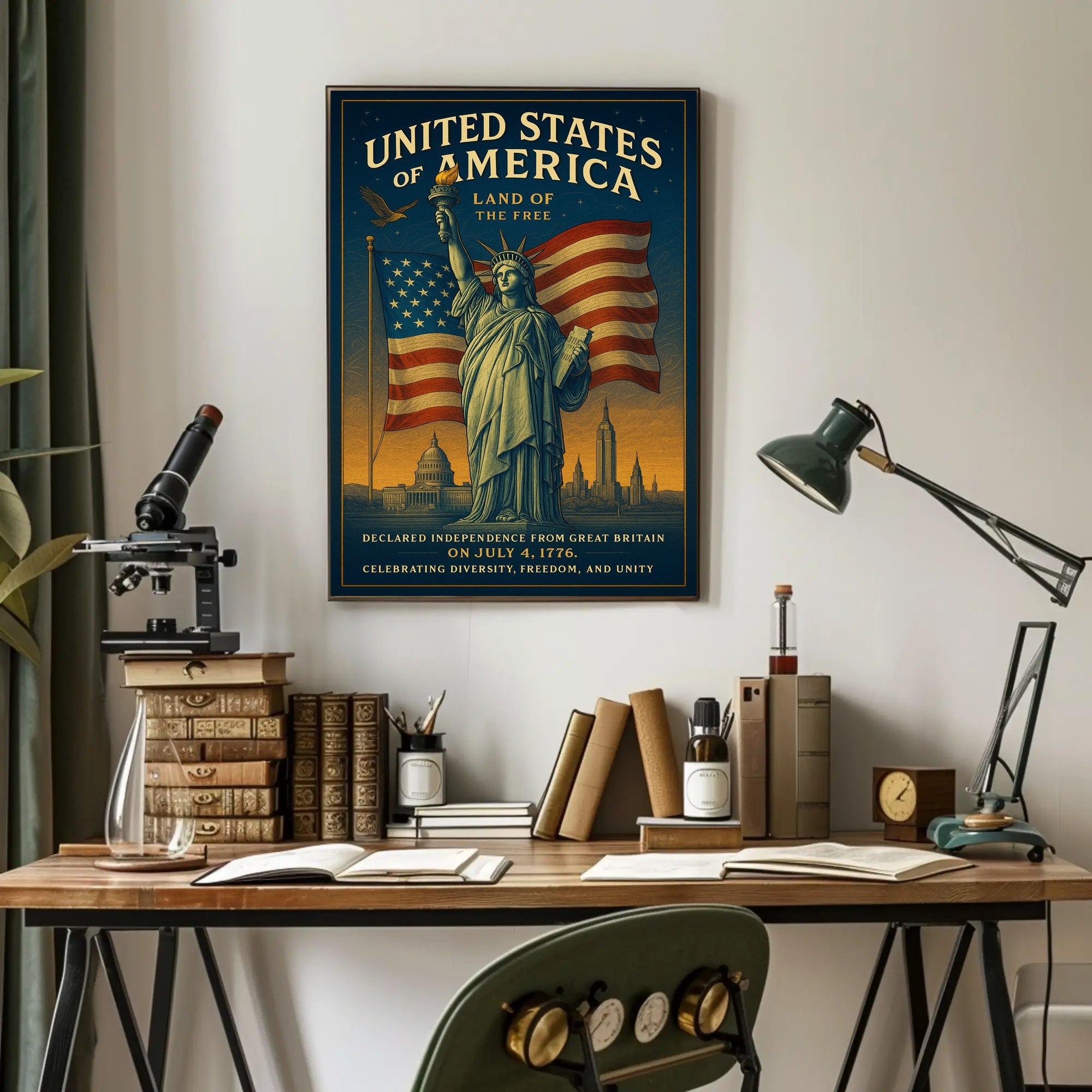 Land of the Free Poster PosterGoat
