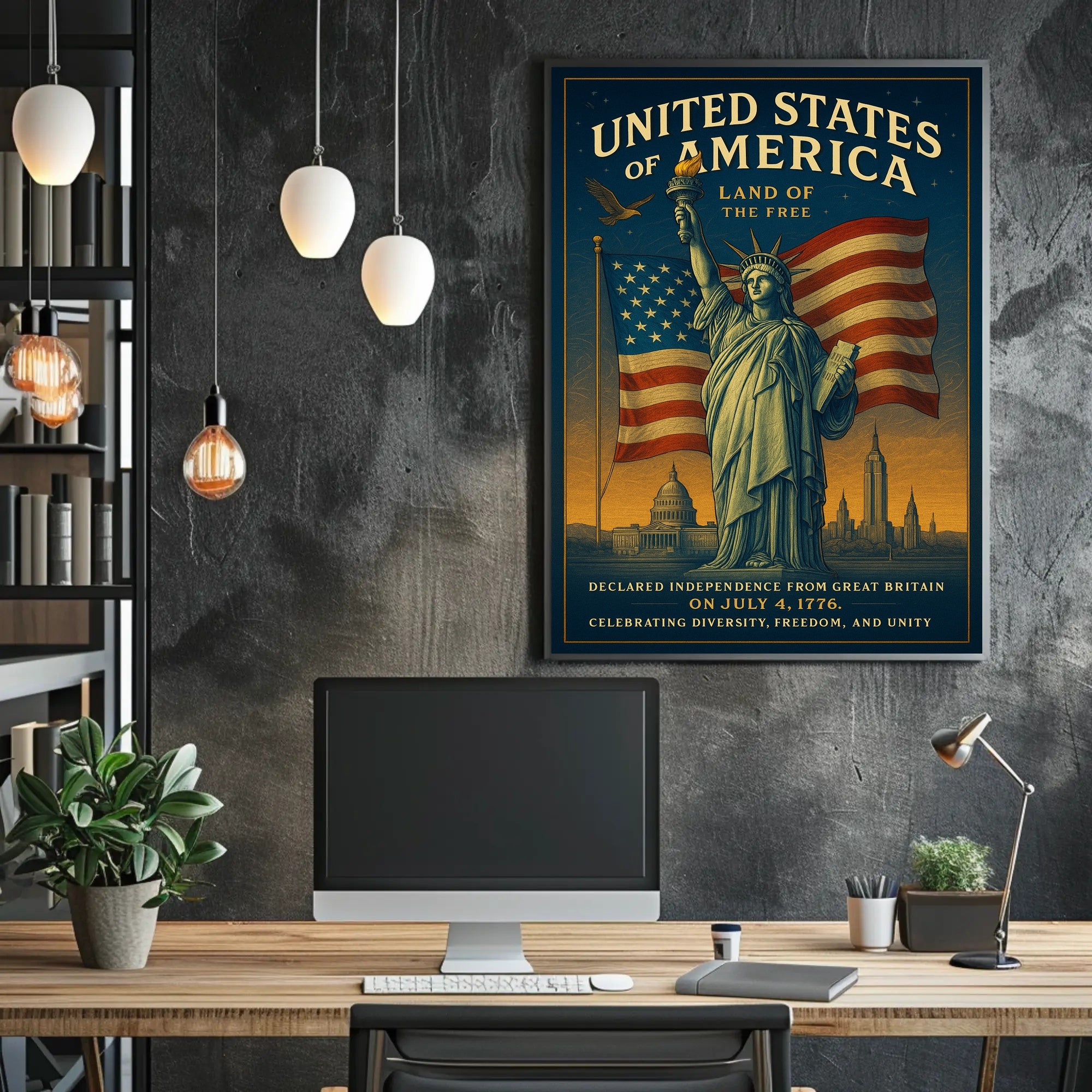 Land of the Free Poster PosterGoat