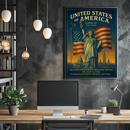 Land of the Free Poster PosterGoat