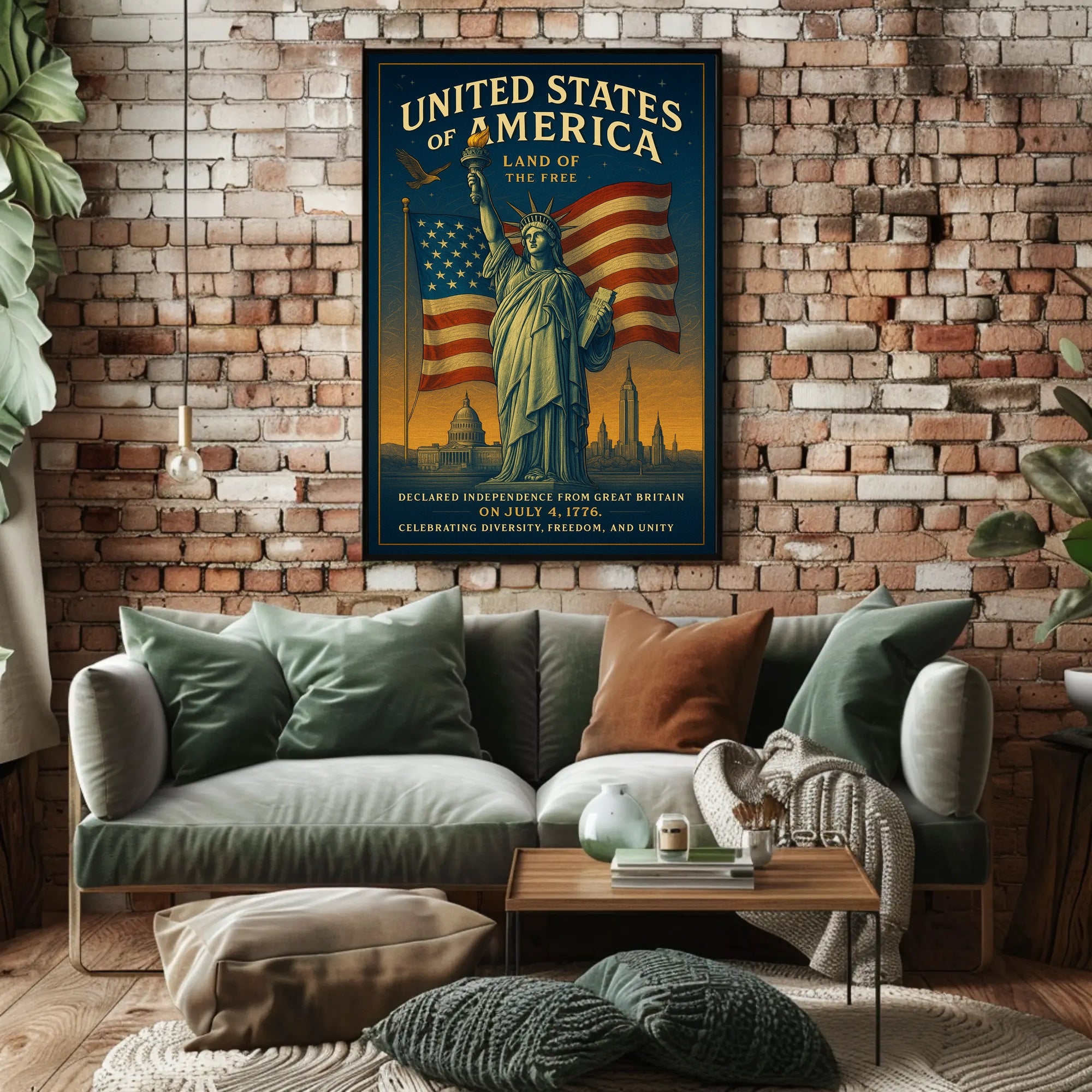 Land of the Free Poster PosterGoat