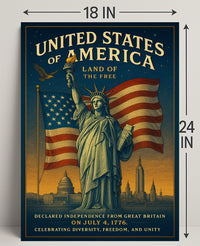 Land of the Free Poster PosterGoat