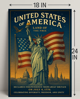 Land of the Free Poster PosterGoat