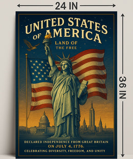 Land of the Free Poster PosterGoat