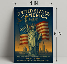 Land of the Free Poster PosterGoat