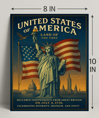 Land of the Free Poster PosterGoat