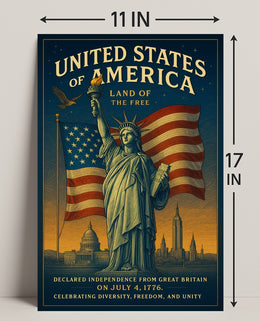 Land of the Free Poster PosterGoat