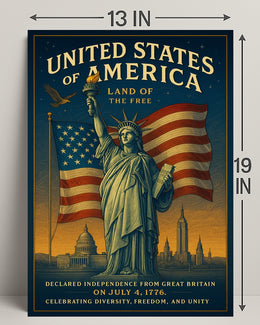 Land of the Free Poster PosterGoat