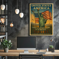 Land of the Free, Home of the Brave Poster PosterGoat