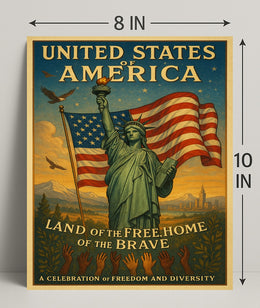 Land of the Free, Home of the Brave Poster PosterGoat