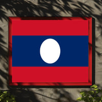 Laos National Flag Art Print Country Flag Poster PosterGoat