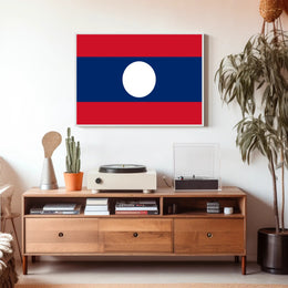 Laos National Flag Art Print Country Flag Poster PosterGoat