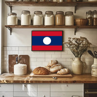 Laos National Flag Art Print Country Flag Poster PosterGoat