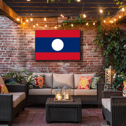 Laos National Flag Art Print Country Flag Poster PosterGoat