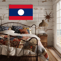 Laos National Flag Art Print Country Flag Poster PosterGoat