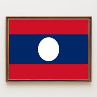 Laos National Flag Art Print Country Flag Poster PosterGoat