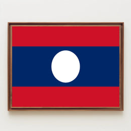 Laos National Flag Art Print Country Flag Poster PosterGoat