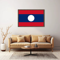 Laos National Flag Art Print Country Flag Poster PosterGoat