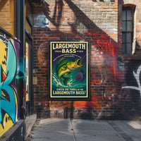 Largemouth Bass Fishing Poster Art Print PosterGoat