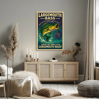 Largemouth Bass Fishing Poster Art Print PosterGoat