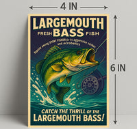 Largemouth Bass Fishing Poster Art Print PosterGoat
