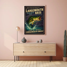 Largemouth Bass Fishing Poster Wall Art Decor PosterGoat