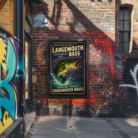 Largemouth Bass Fishing Poster Wall Art Decor PosterGoat