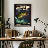 Largemouth Bass Fishing Poster Wall Art Decor PosterGoat