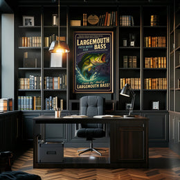 Largemouth Bass Fishing Poster Wall Art Decor PosterGoat