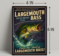 Largemouth Bass Fishing Poster Wall Art Decor PosterGoat