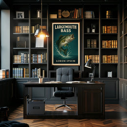Largemouth Bass Illustration Poster PosterGoat