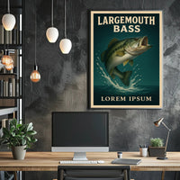 Largemouth Bass Illustration Poster PosterGoat