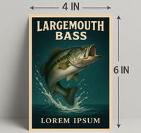 Largemouth Bass Illustration Poster PosterGoat
