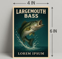 Largemouth Bass Illustration Poster PosterGoat