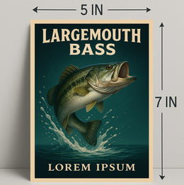 Largemouth Bass Illustration Poster PosterGoat