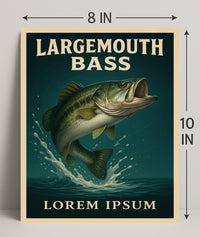 Largemouth Bass Illustration Poster PosterGoat
