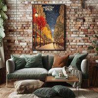 Las Ramblas Evening Stroll Urban or Cityscape Poster PosterGoat